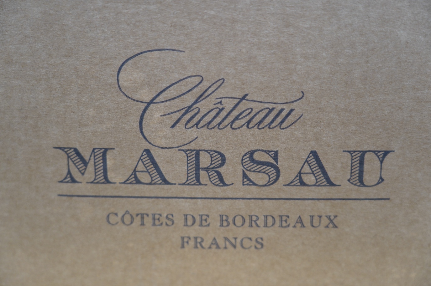 A sealed case of six bottles of Chateau Marsau, 2010. Condition - good